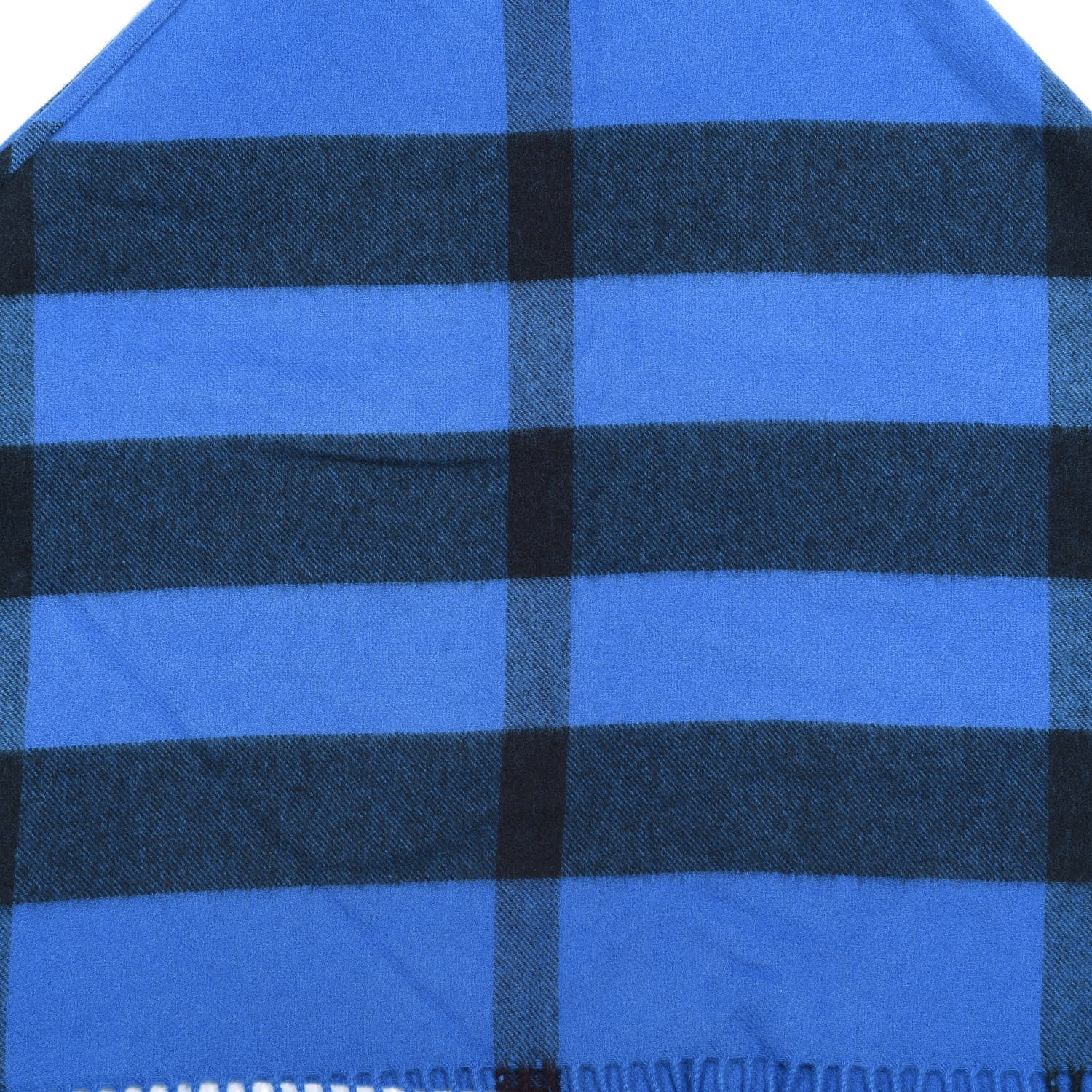Burberry Cashmere Mega Check Triangle Bandana Scarf Bright Blue 2 of 3