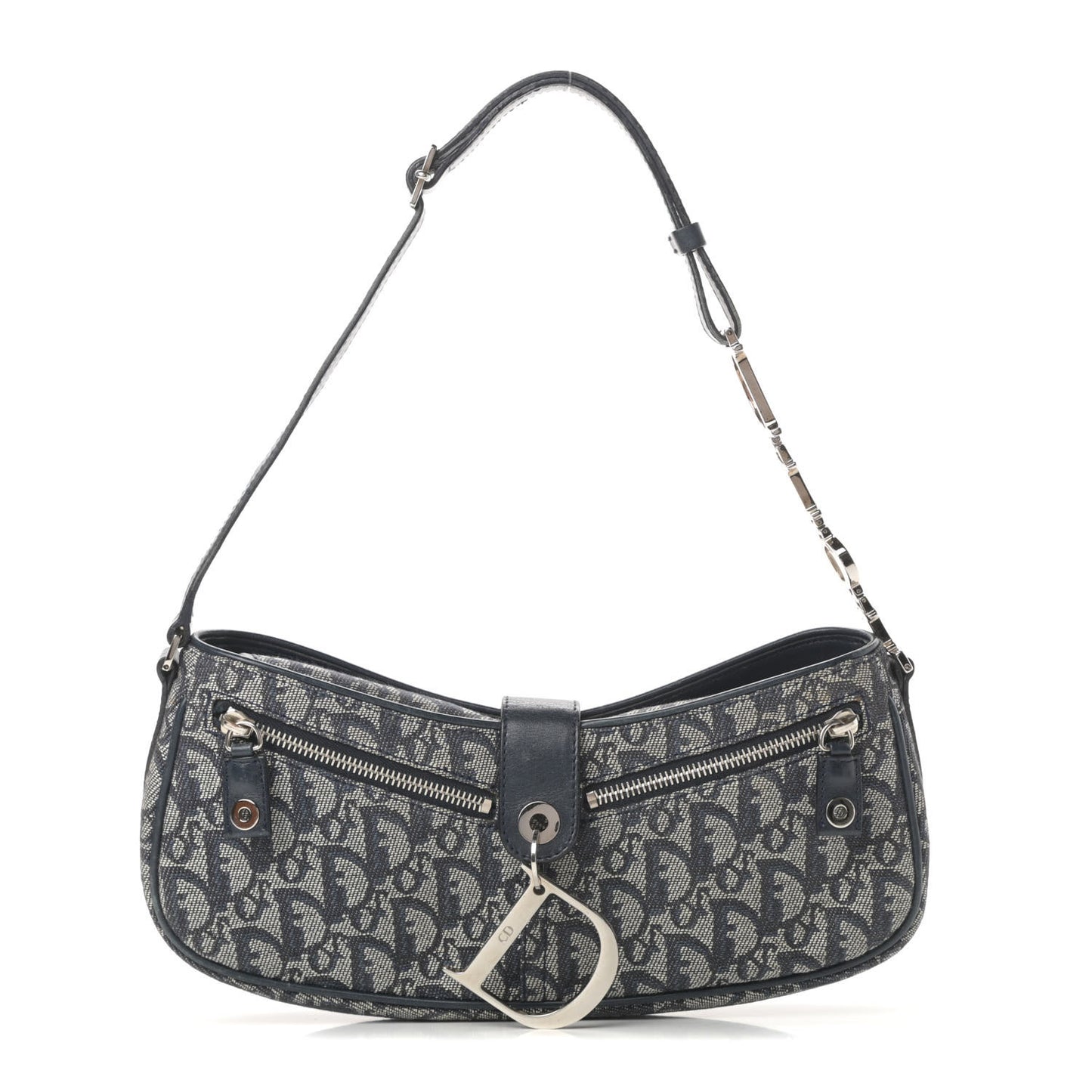Monogram Charm Shoulder Bag Navy