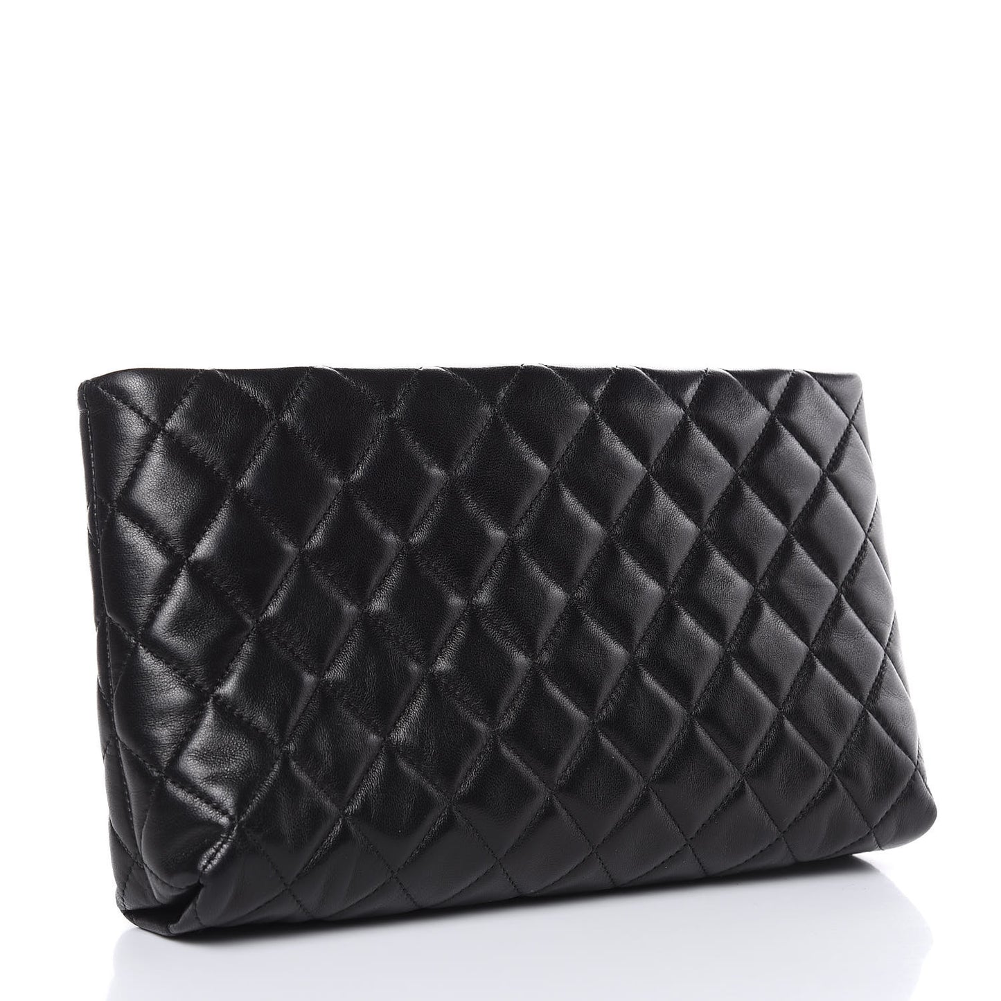 Lambskin Quilted Clutch Black