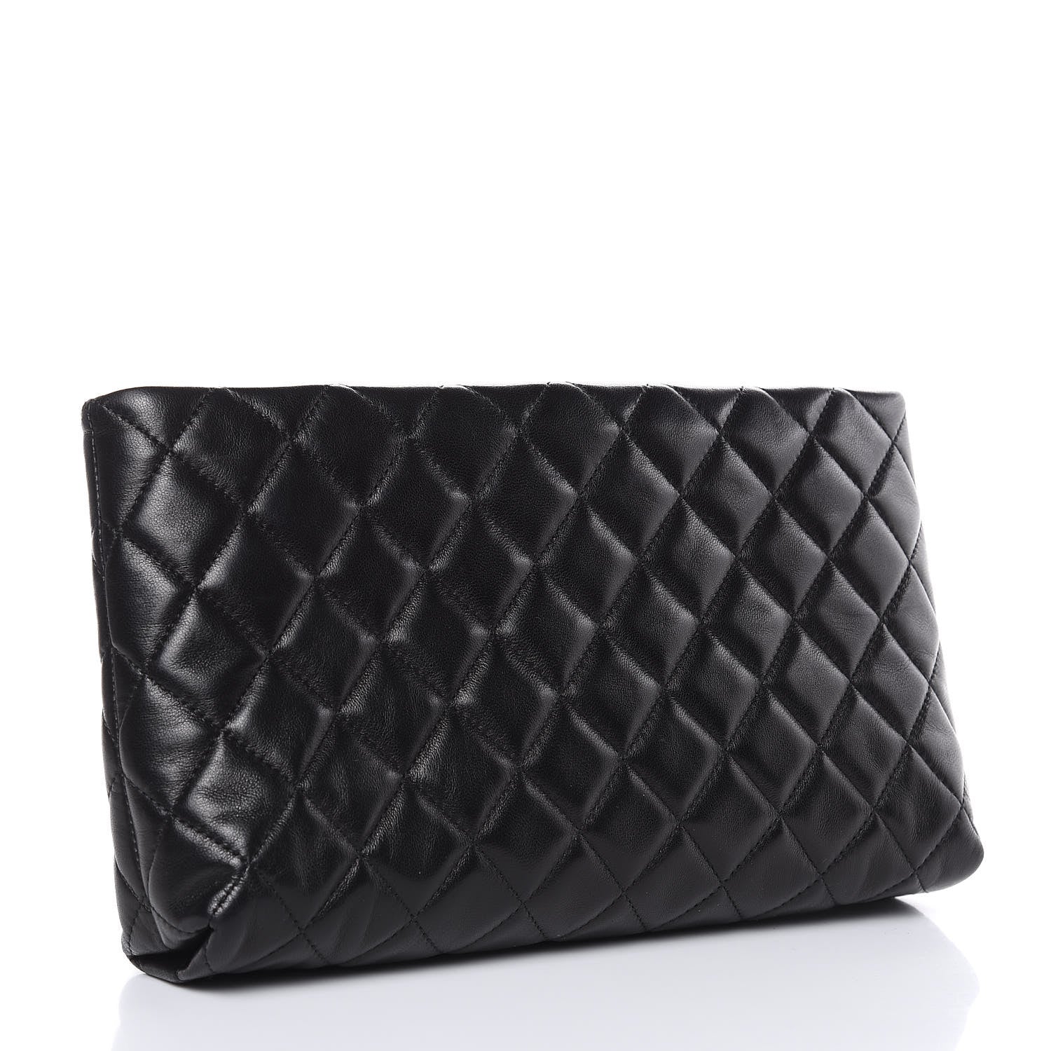 Chanel Lambskin Quilted Clutch Black 3 of 9