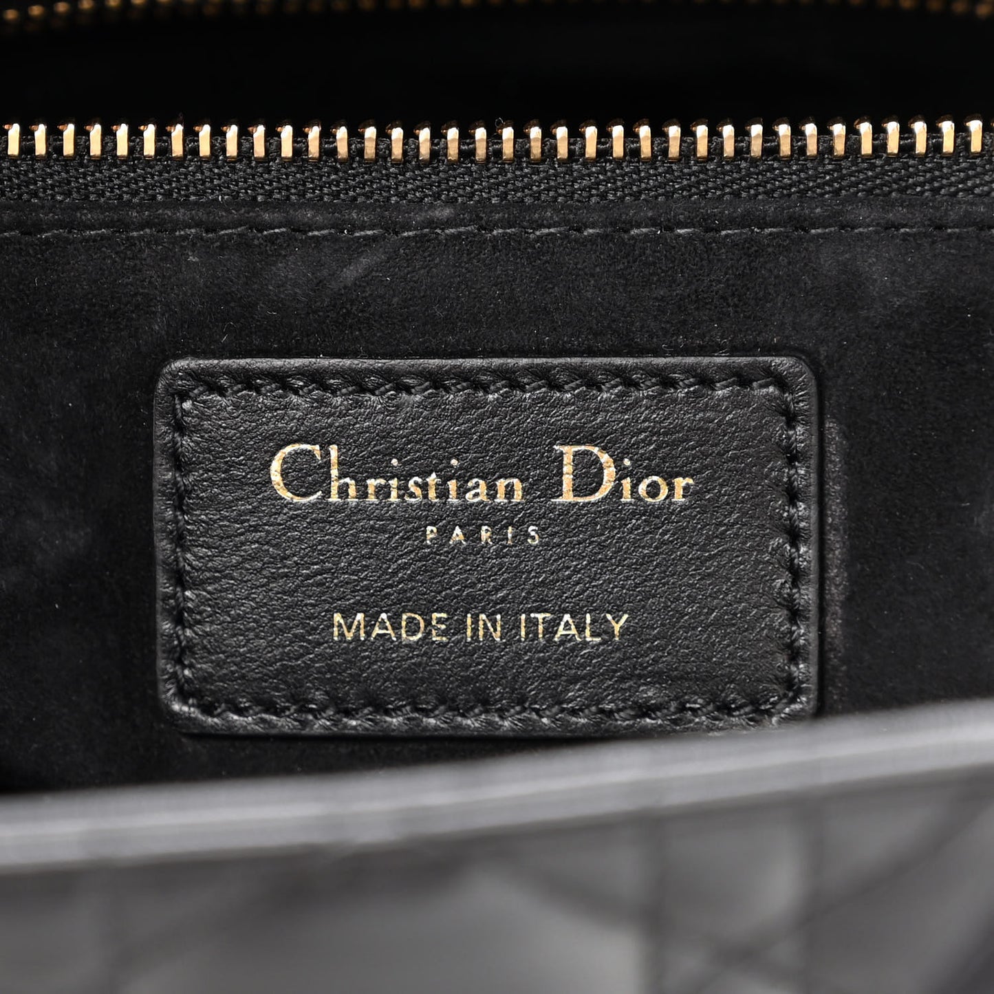Lambskin Cannage Medium Lady Dior Black