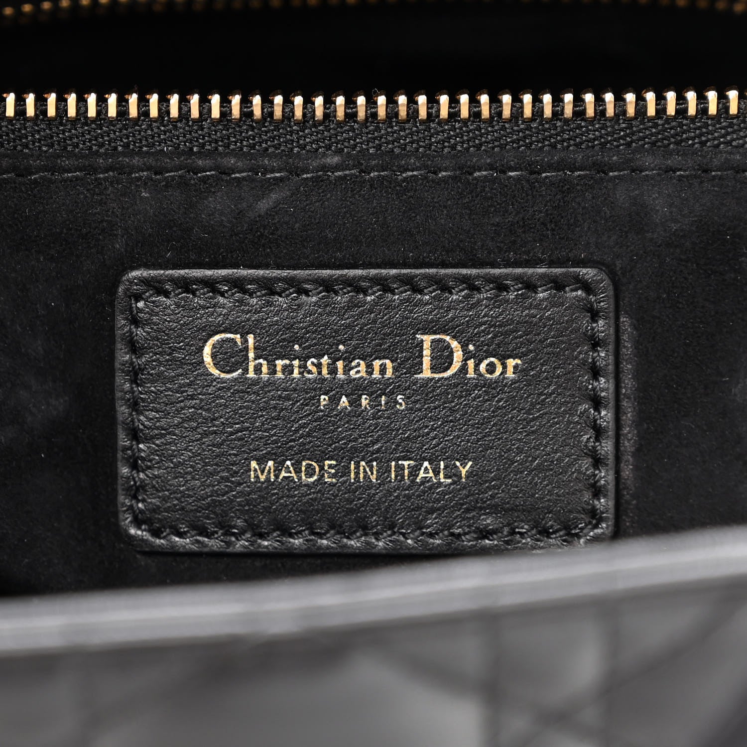 Christian Dior Lambskin Cannage Medium Lady Dior Black 6 of 10