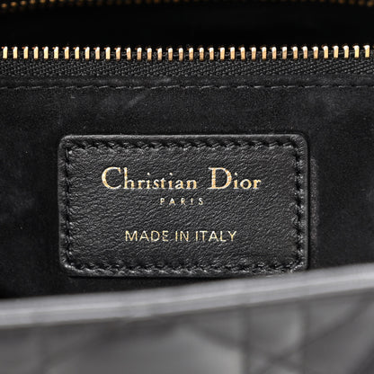 Christian Dior Lambskin Cannage Medium Lady Dior Black 6 of 10