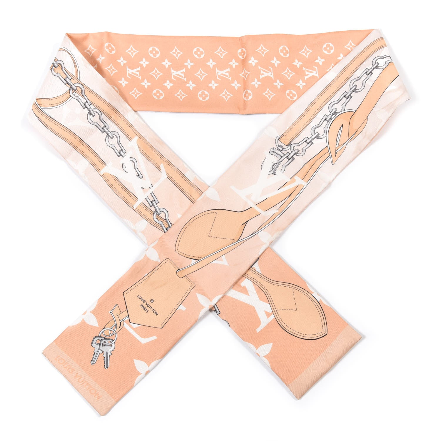 Louis Vuitton Silk Monogram Gradient By The Pool Bandeau Mist 1 of 7