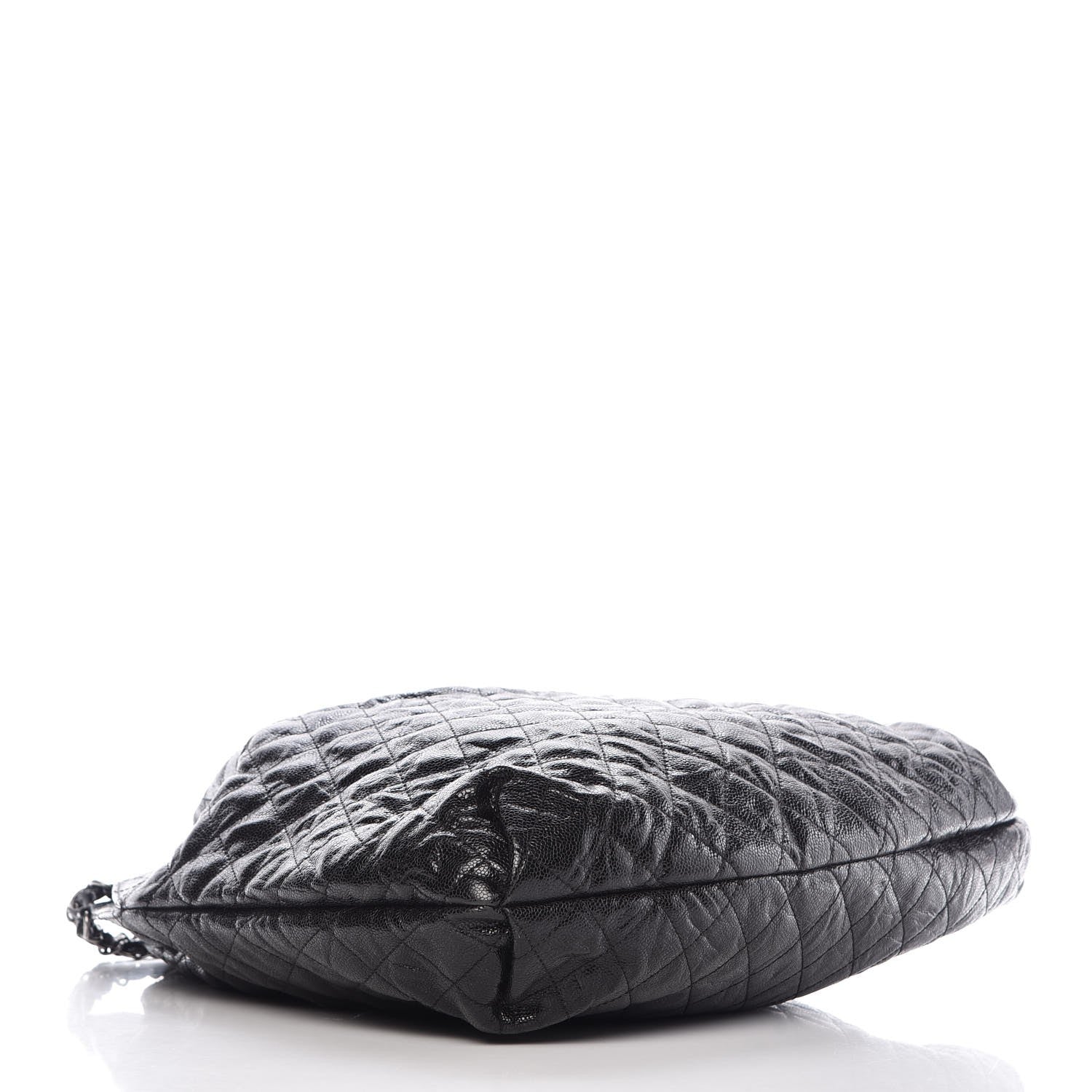 Chanel Distressed Glazed Caviar Quilted Large Elastic Tote Black 4 of 7