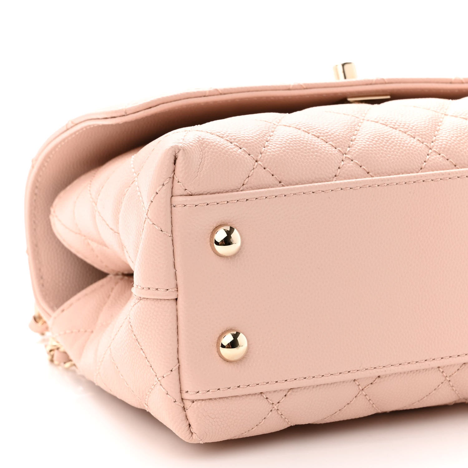 Chanel Caviar Quilted Mini Coco Handle Flap Light Pink 9 of 10