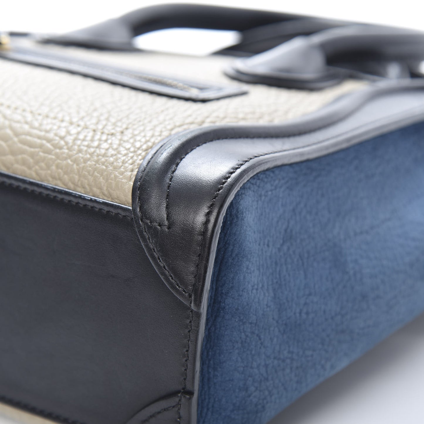 Bullhide Calfskin Nubuck Nano Tri-Color Luggage Light Taupe