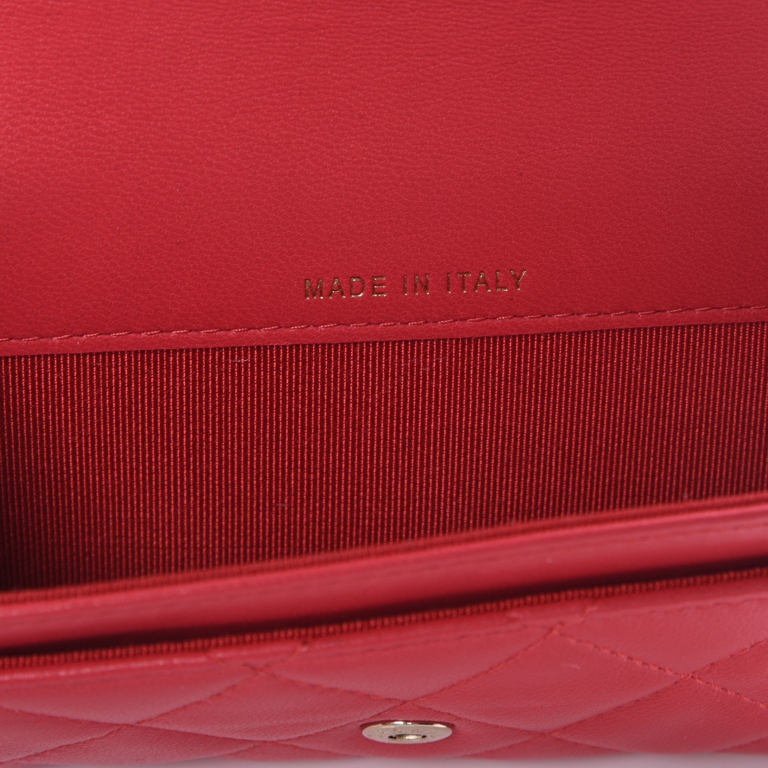 Chanel Lambskin Quilted Card Holder Light Red 6 of 9