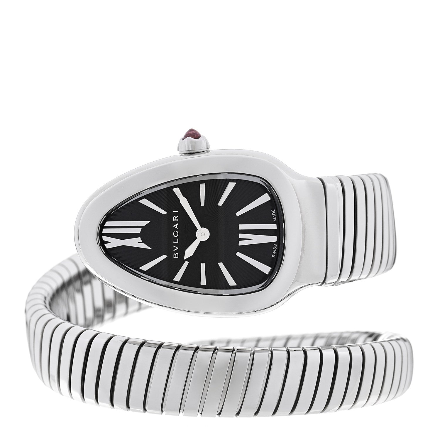 Bulgari Stainless Steel 35mm Serpenti Tubogas Quartz Watch Black 2 of 5
