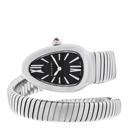 Bulgari Stainless Steel 35mm Serpenti Tubogas Quartz Watch Black 2 of 5