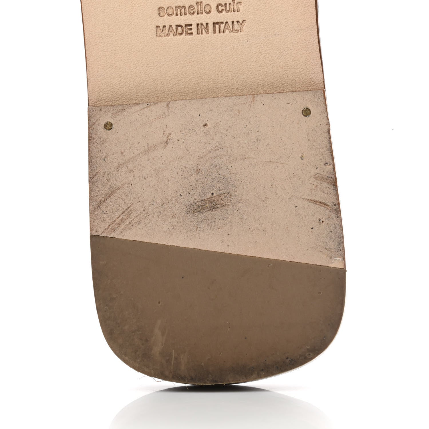 Hermes Box Calfskin Oran Sandals 39.5 Gold 9 of 11