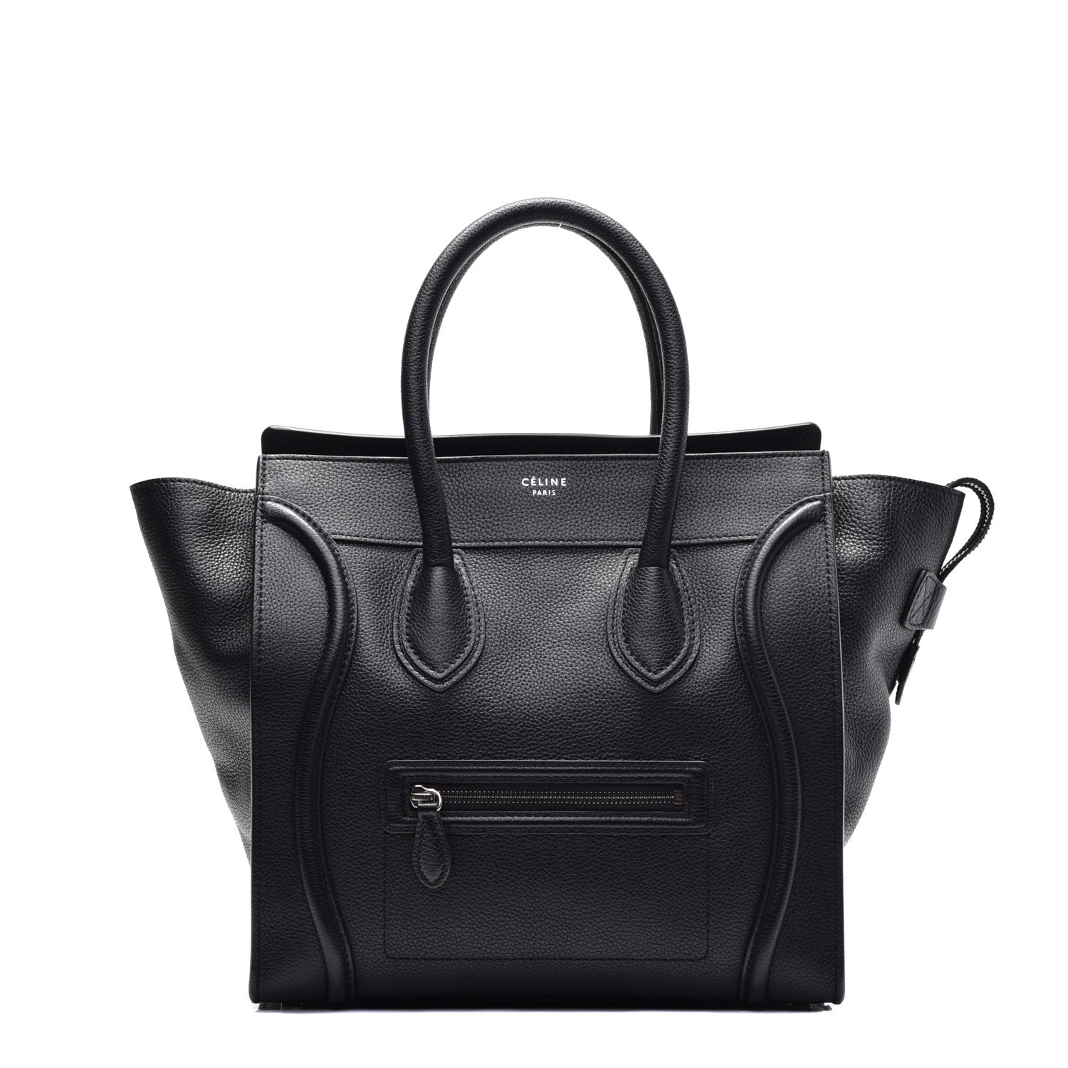 Celine Drummed Calfskin Mini Luggage Black 1 of 9