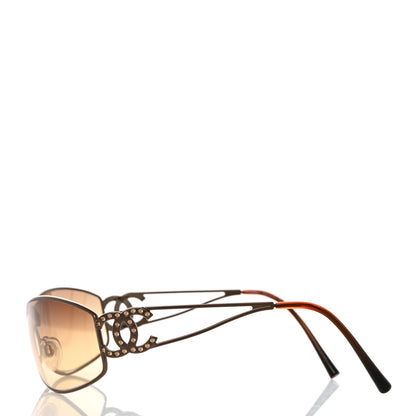 Chanel Crystal CC Logo Sunglasses 4073-B Gold 3 of 7