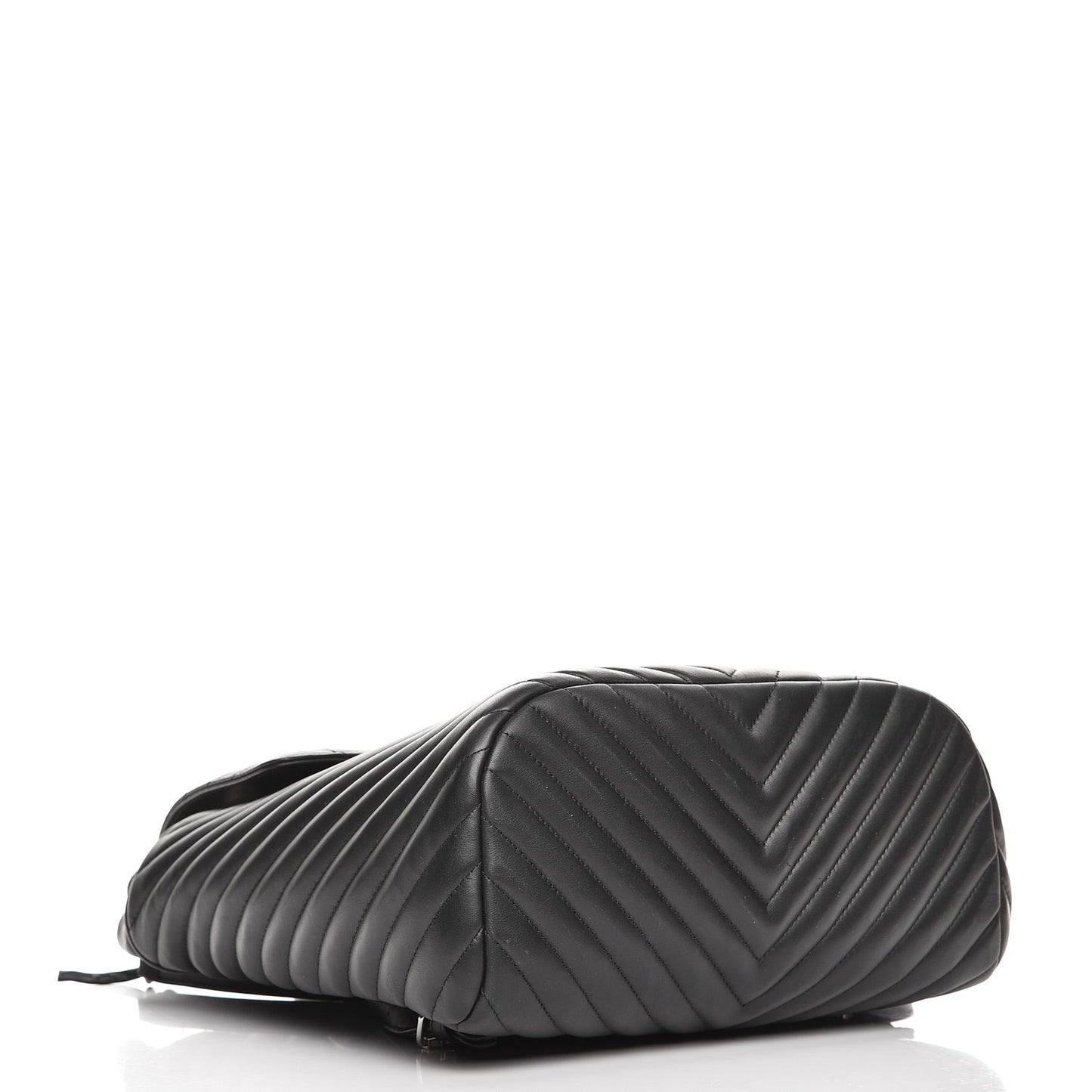 Calfskin Chevron Quilted Large Urban Spirit Backpack Black