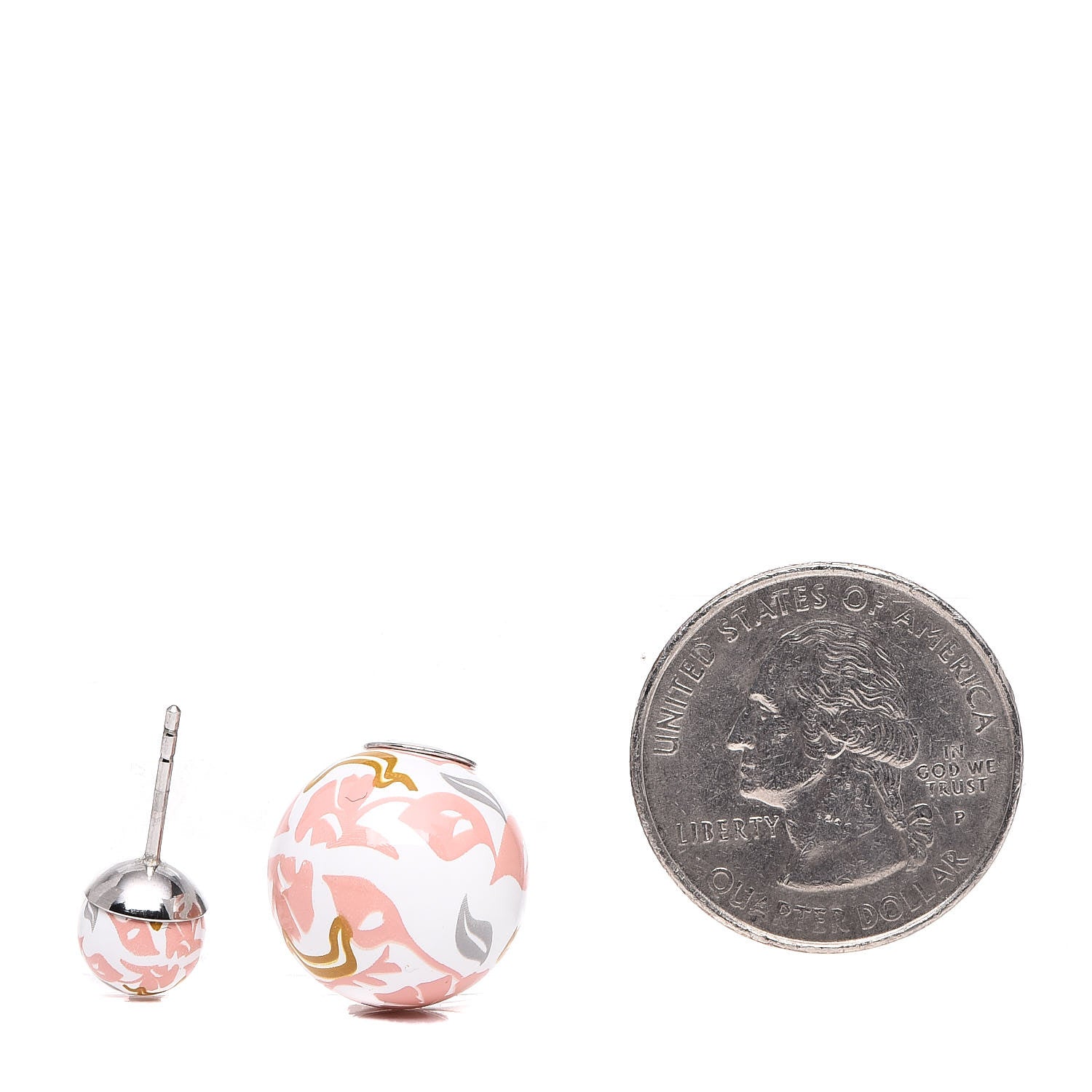 Christian Dior Printed Floral Mise En Dior Tribal Earrings Pink 2 of 4