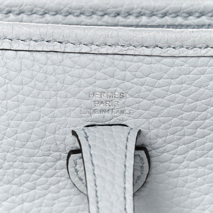 Hermes Taurillon Clemence Amazone Evelyne TPM Bleu Pale Etain 5 of 10