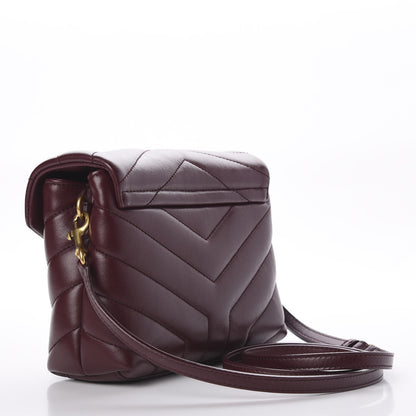 Saint Laurent Calfskin Y Quilted Monogram Toy Loulou Monogram Crossbody Bag Rouge Legion 3 of 9