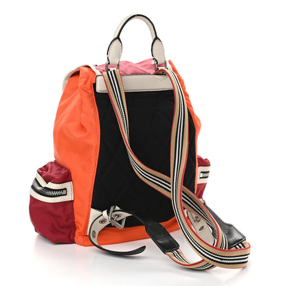 Burberry Nylon Medium Colorblock Rucksack Backpack Orange Red Parade 3 of 9