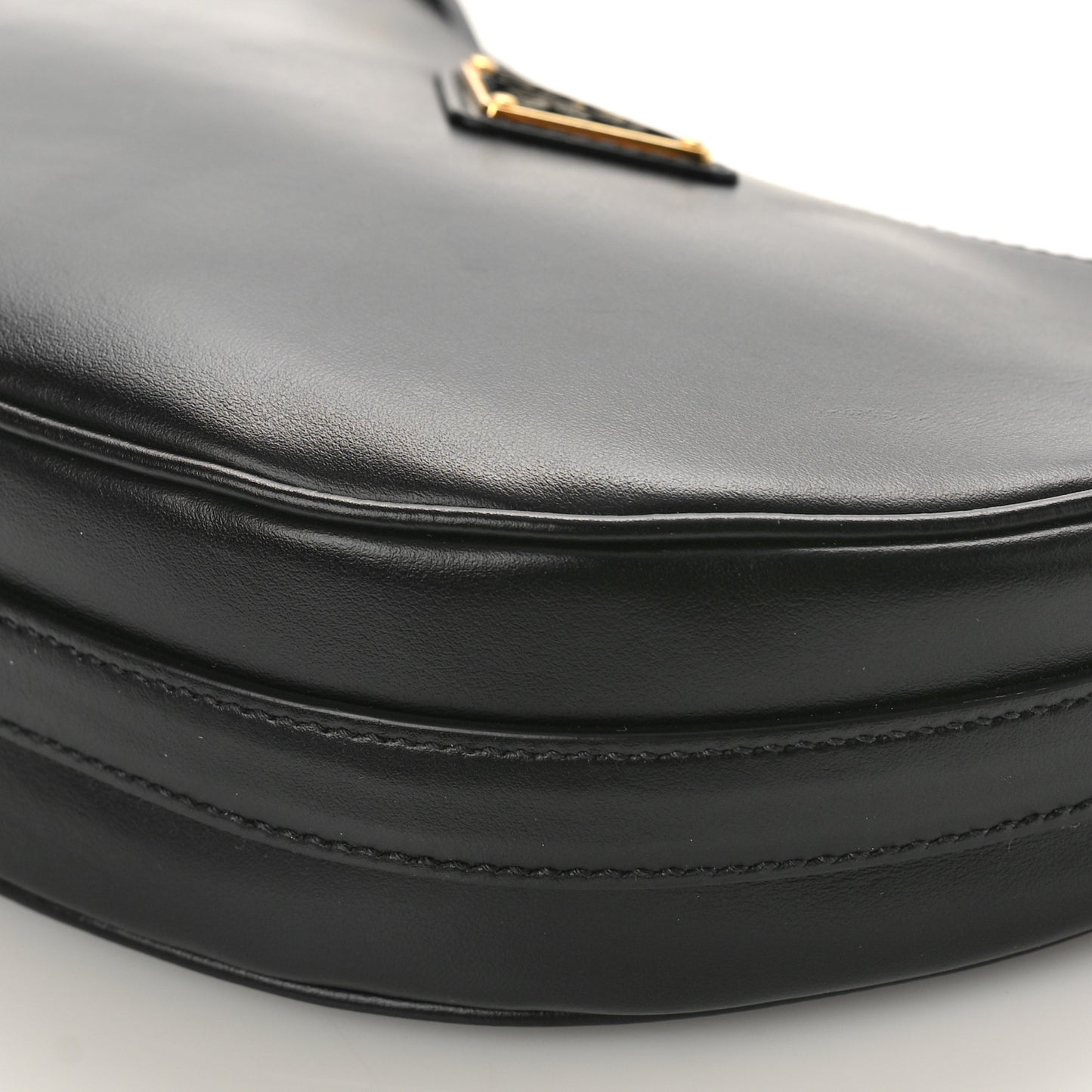 Soft Calfskin Arque Shoulder Bag Black
