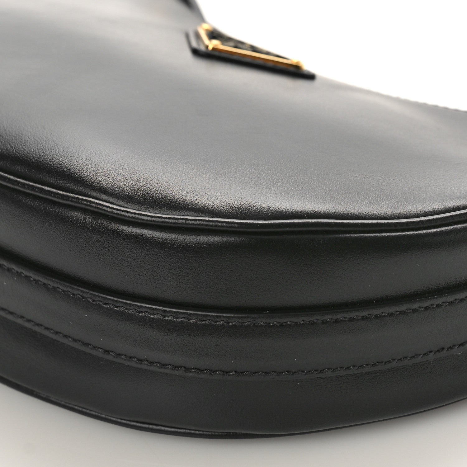 Prada Soft Calfskin Arque Shoulder Bag Black 8 of 8
