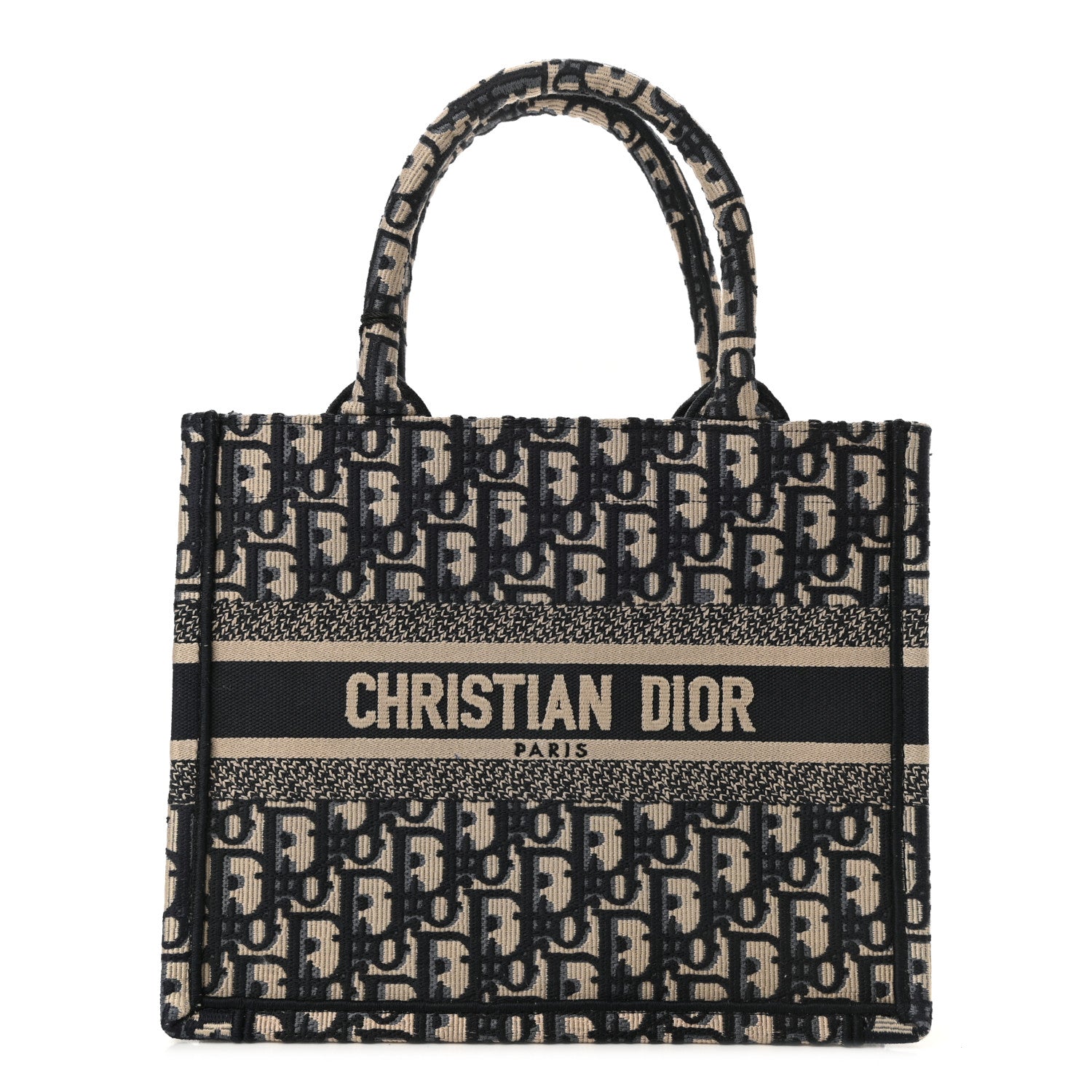 Christian Dior Oblique Small Book Tote Blue Multicolor 1 of 11