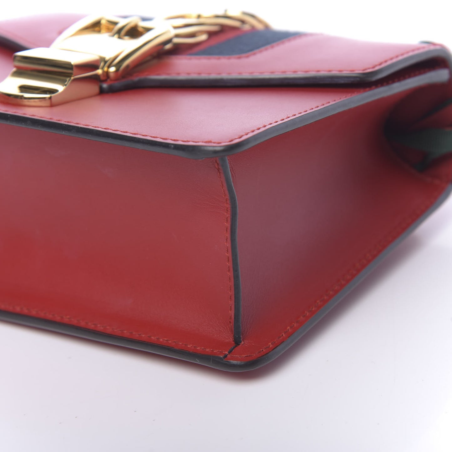 Calfskin Mini Sylvie Chain Shoulder Bag Hibiscus Red
