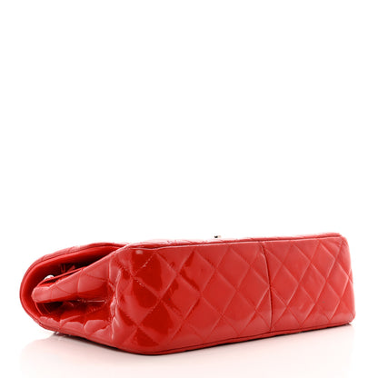 Chanel Patent Quilted Jumbo Double Flap Red 4 of 12