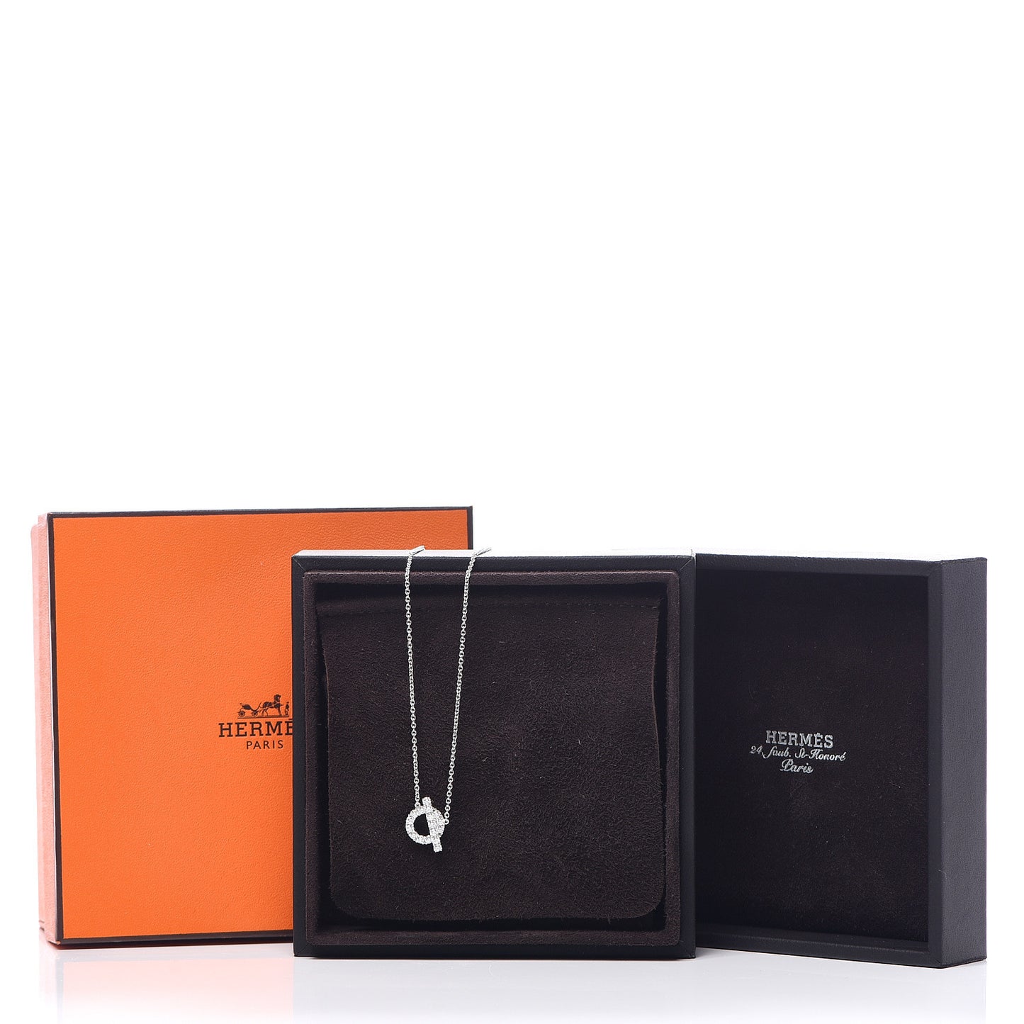 18K White Gold Diamond Finesse Pendant Necklace