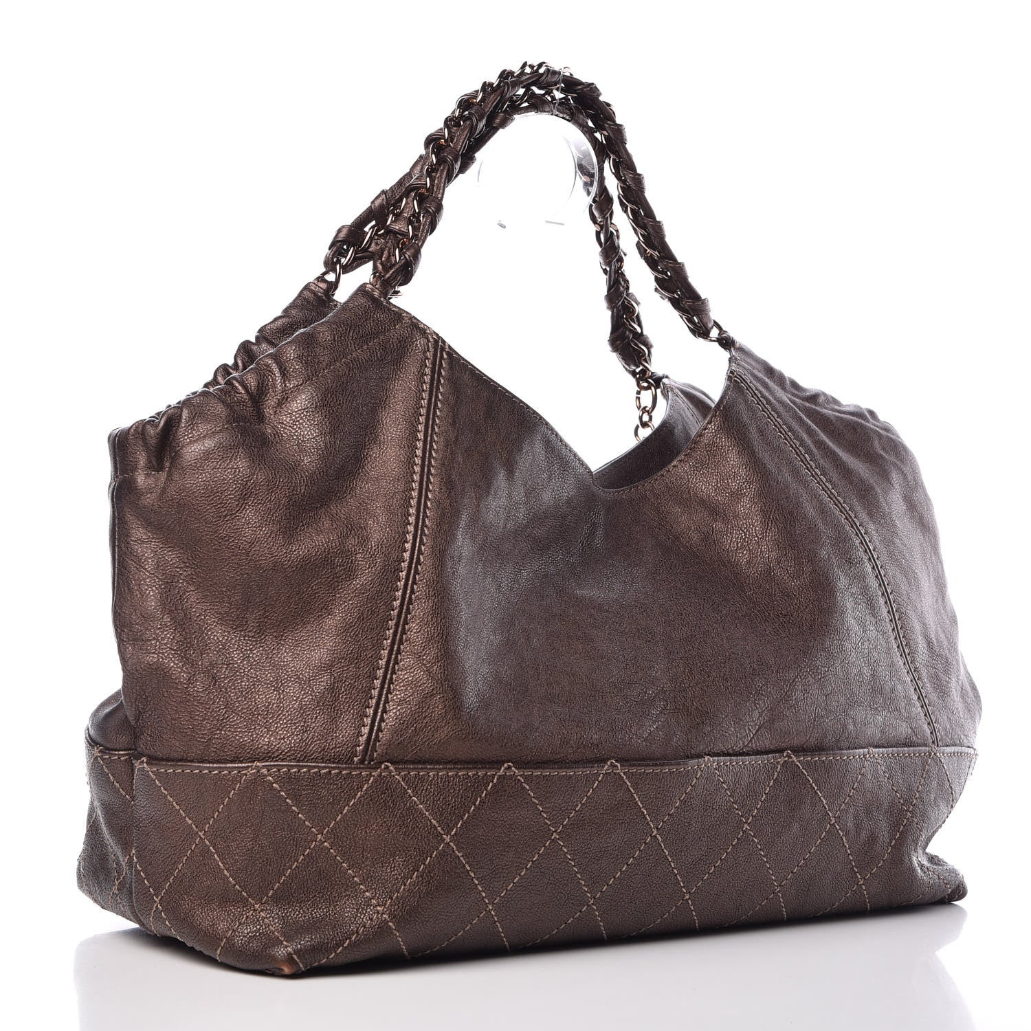 Chanel Metallic Calfskin Baby Coco Cabas Bronze 4 of 13
