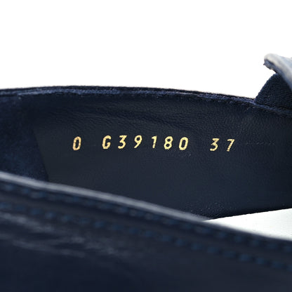 Chanel Lambskin Quilted Womens CC Stroll Sneakers 37 Dark Blue Black 6 of 8