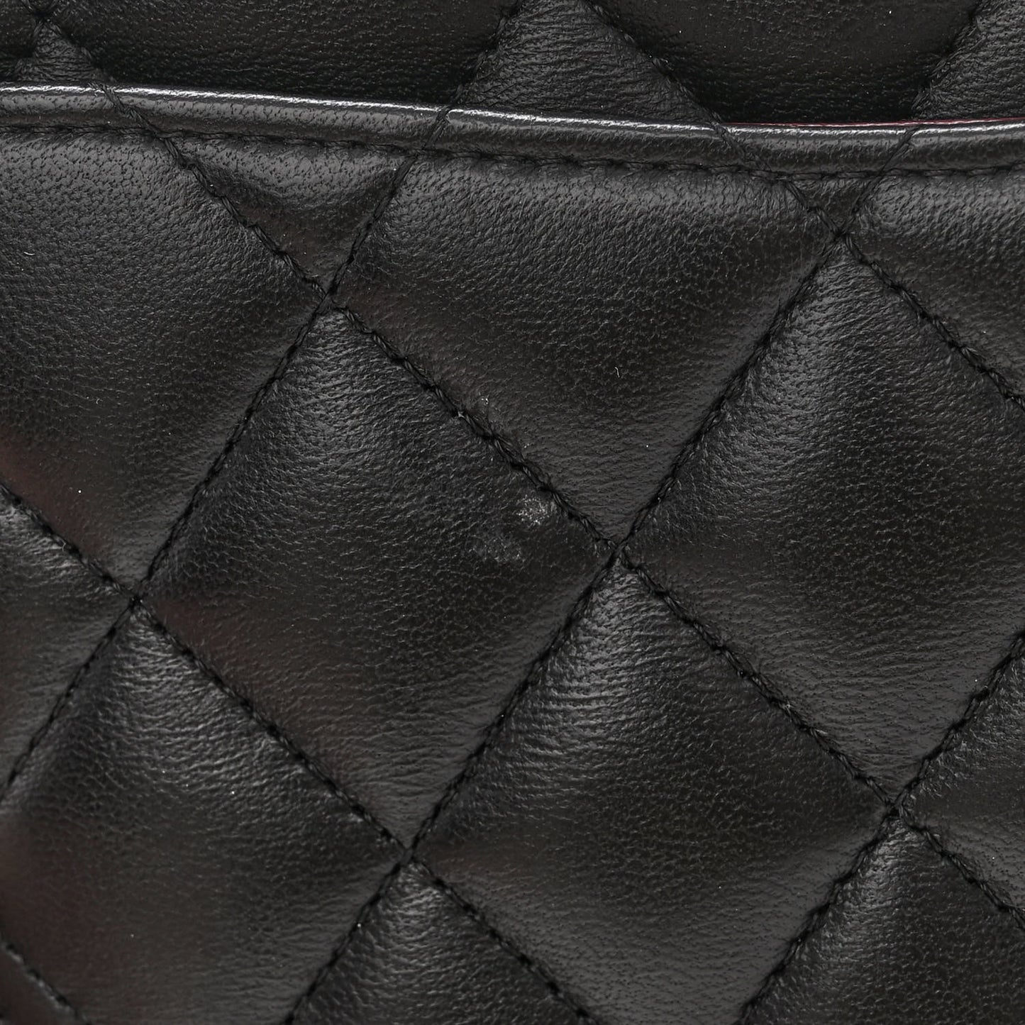 Lambskin Quilted Small Double Flap Black