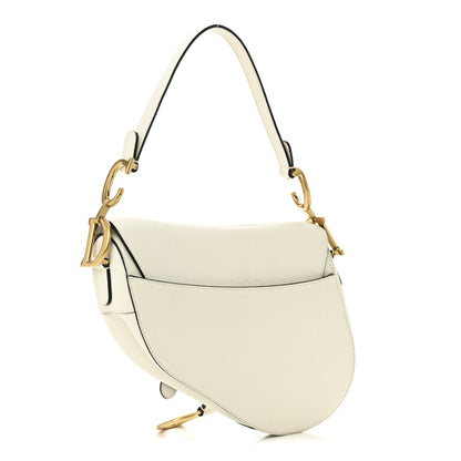 Christian Dior Grained Calfskin Saddle Bag White 3 of 10