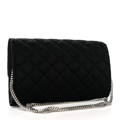 Versace Velvet Quilted Medusa Wallet On Chain Black 3 of 9
