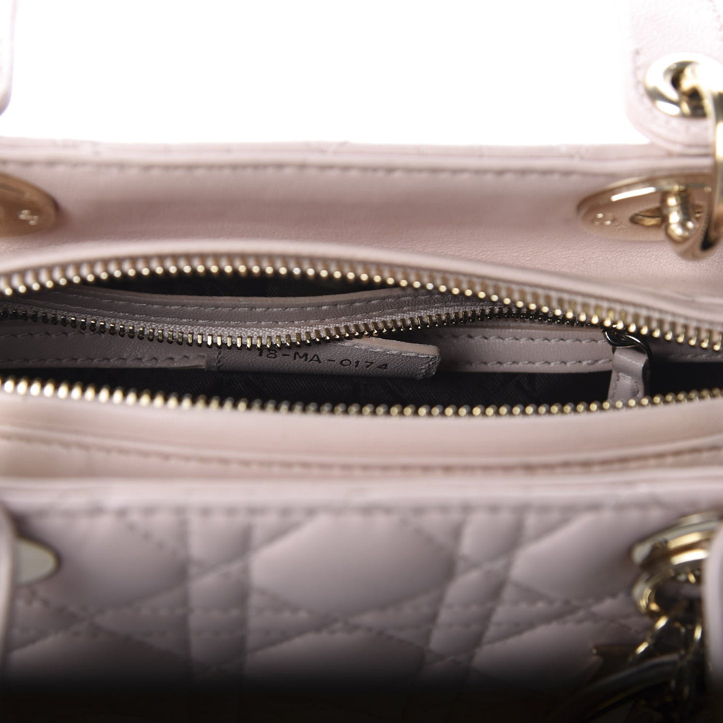 Lambskin Cannage Medium Lady Dior Light Pink