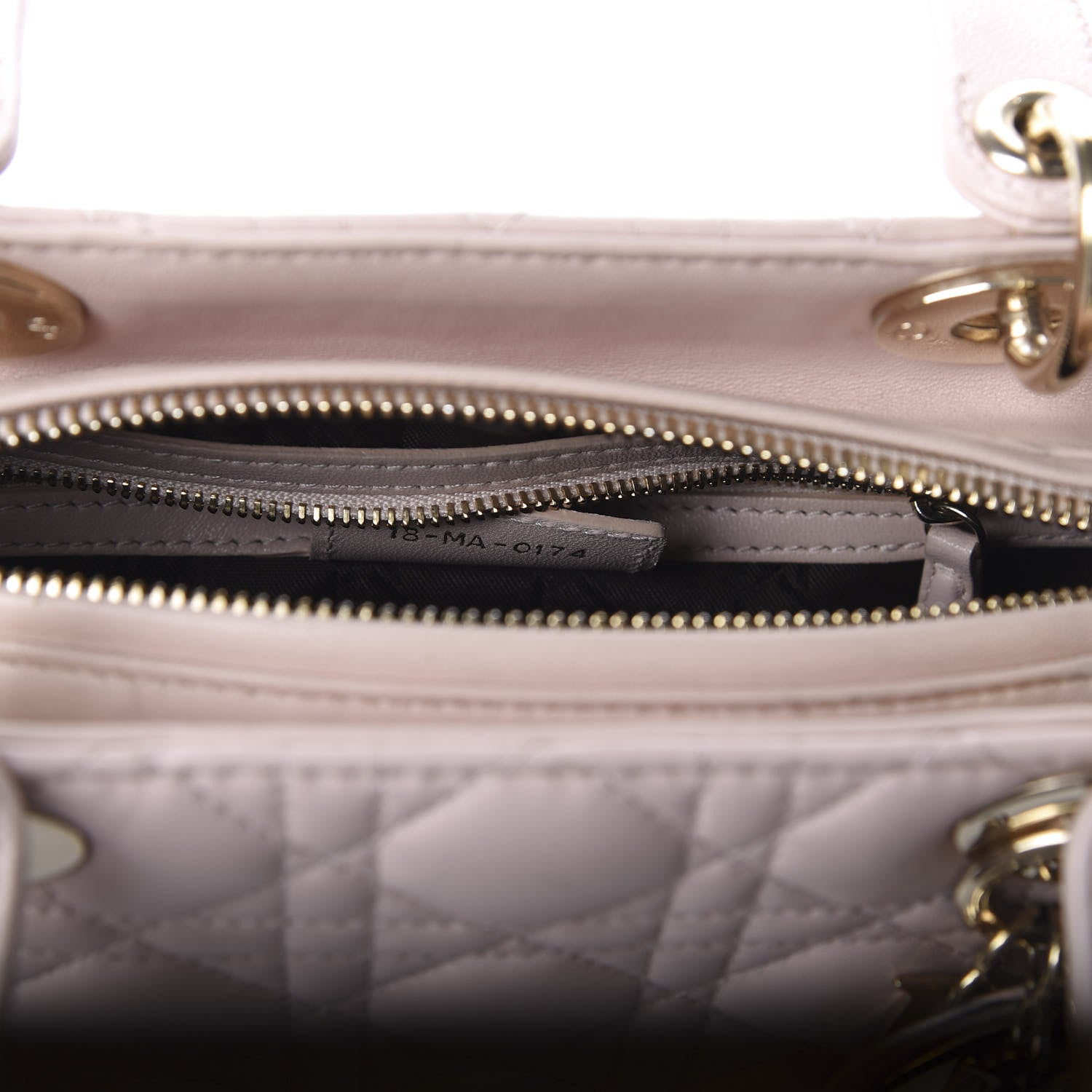 Christian Dior Lambskin Cannage Medium Lady Dior Light Pink 11 of 12