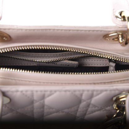 Christian Dior Lambskin Cannage Medium Lady Dior Light Pink 11 of 12