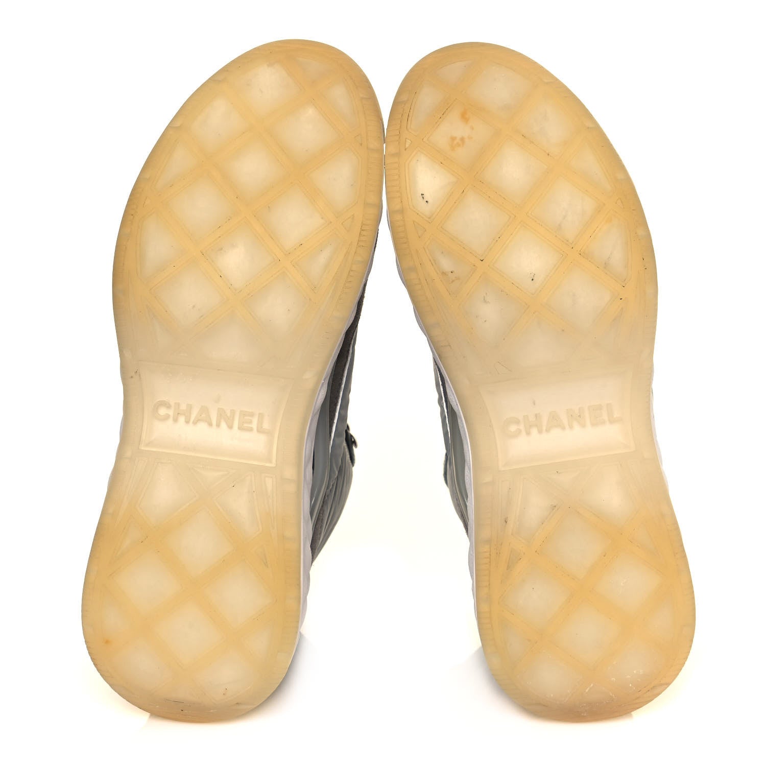 Chanel Fabric Suede Womens CC Sneakers 37 Grey 5 of 7
