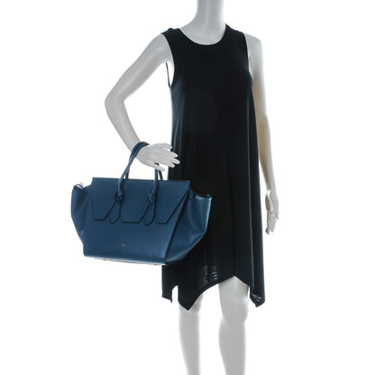 Celine Crisped Calfskin Small Tie Knot Tote Indigo 2 of 8