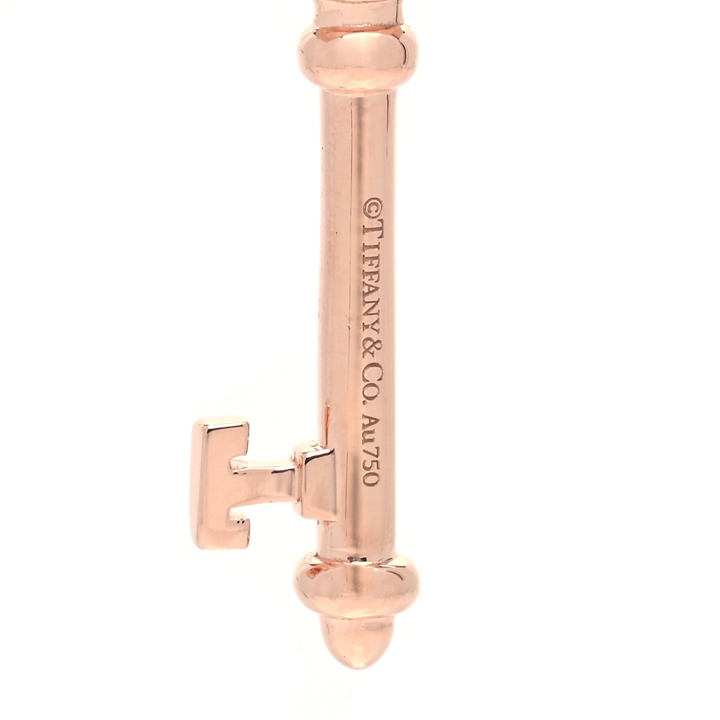 18K Rose Gold Diamond Atlas Pierced Key Pendant