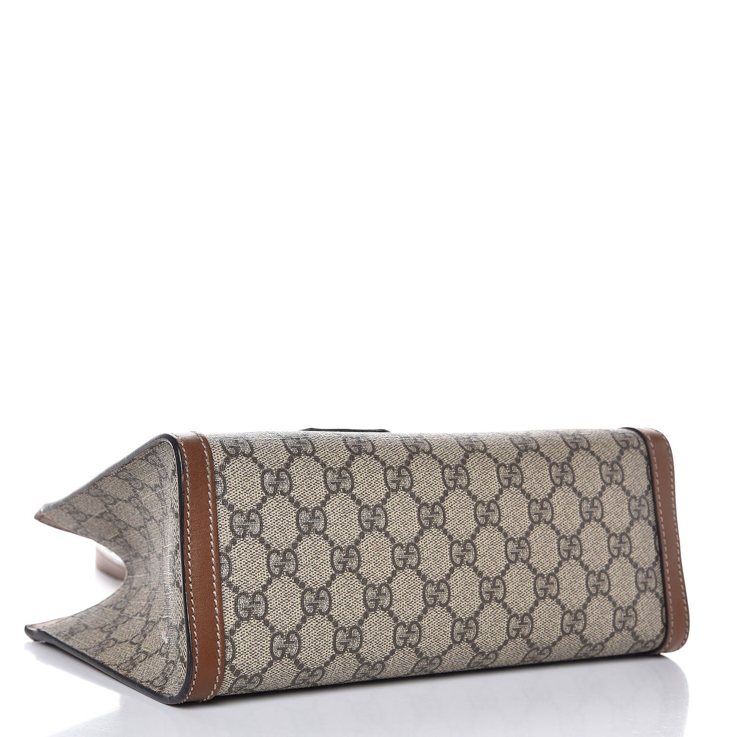 GG Supreme Monogram Calfskin Small Padlock Tote Beige Ebony Tuscany