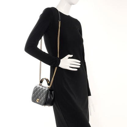 Chanel Caviar Mini Carry Around Flap Bag Black 2 of 9