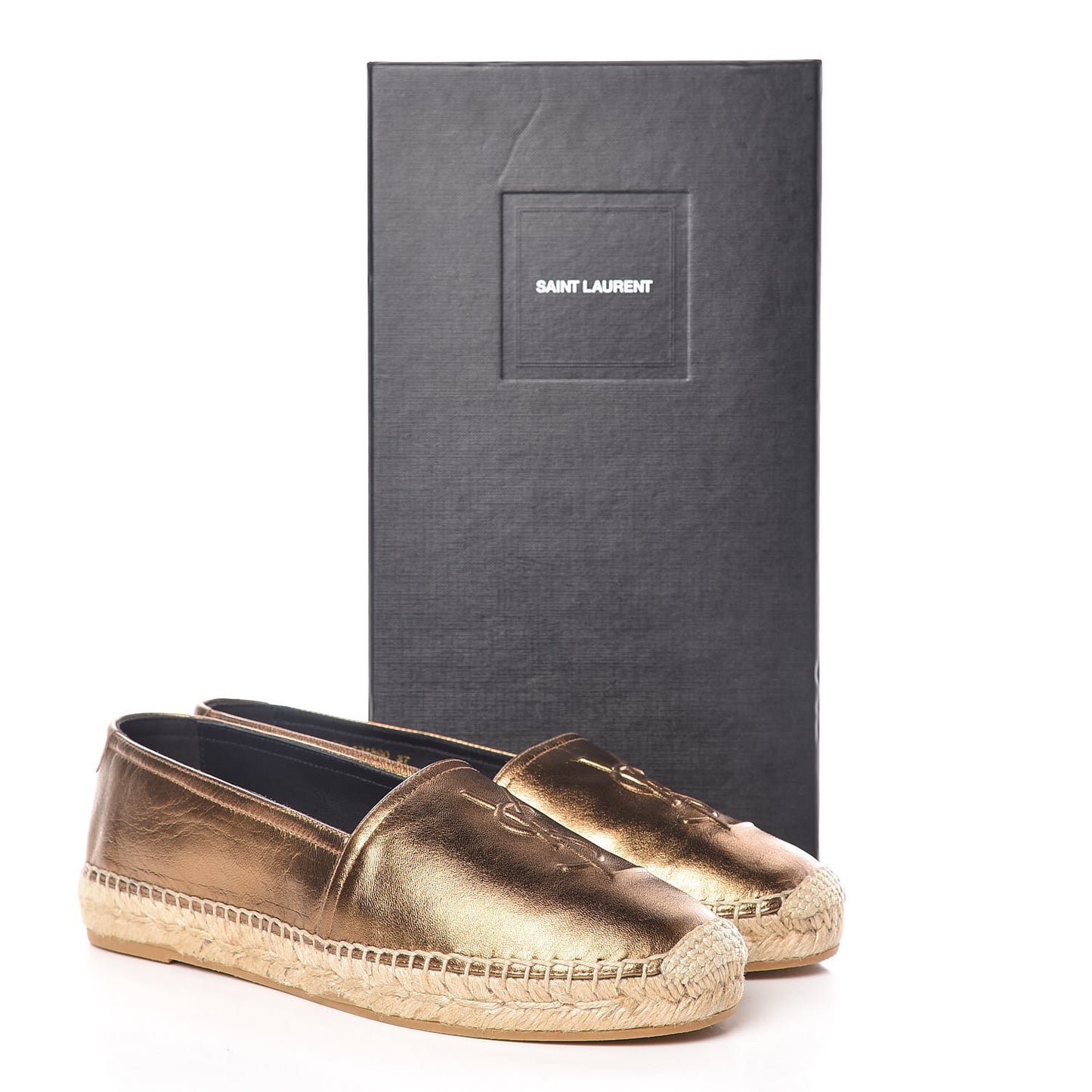 Metallic Lambskin Monogram Espadrilles 37 Metal Carry