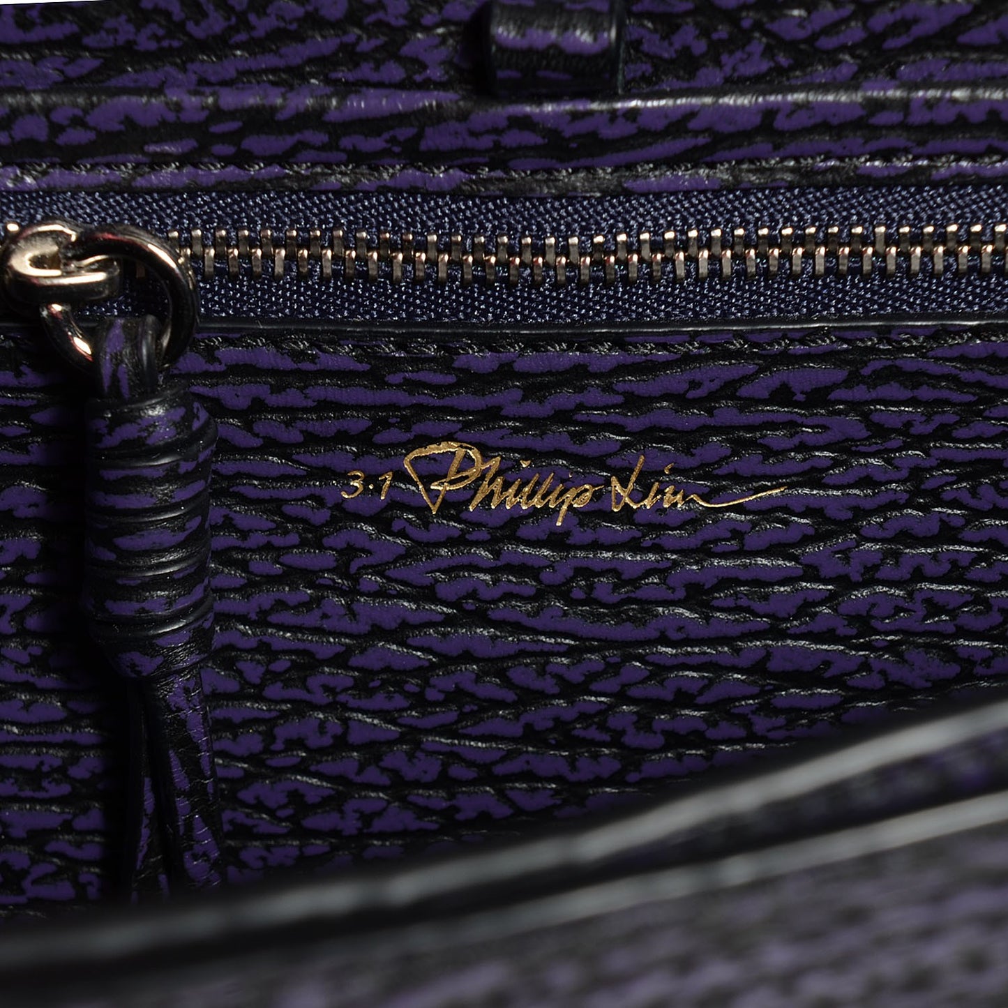 3.1 Textured Calfskin Pashli Mini Messenger African Violet