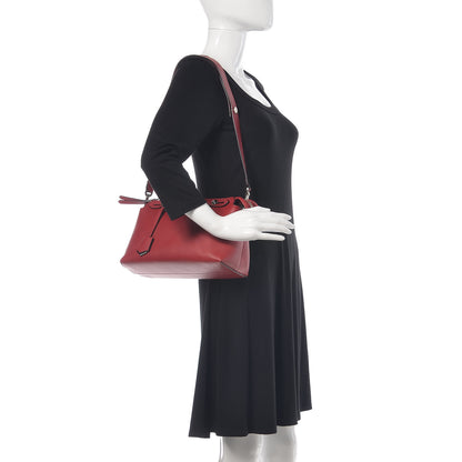 Fendi Vitello Dolce Marmol Medium By The Way Boston Bag Ciliegia 2 of 16
