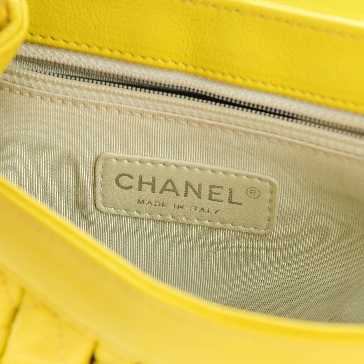Chanel Washed Lambskin Mini Chain Around Flap Yellow 6 of 7