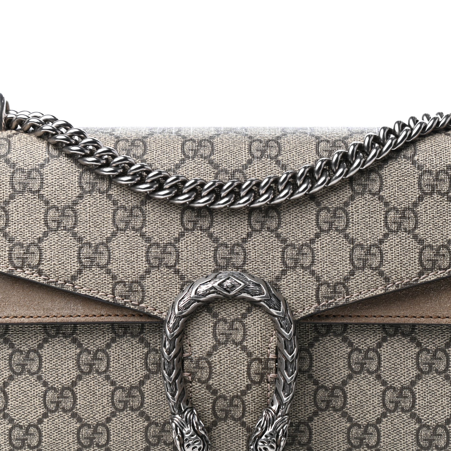 GG Supreme Monogram Small Dionysus Shoulder Bag Taupe