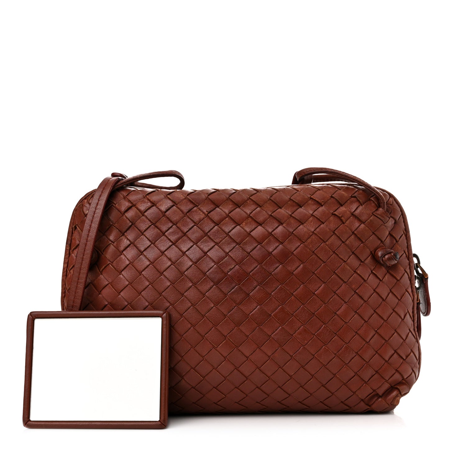 Nappa Intrecciato Nodini Crossbody Messenger Terracota
