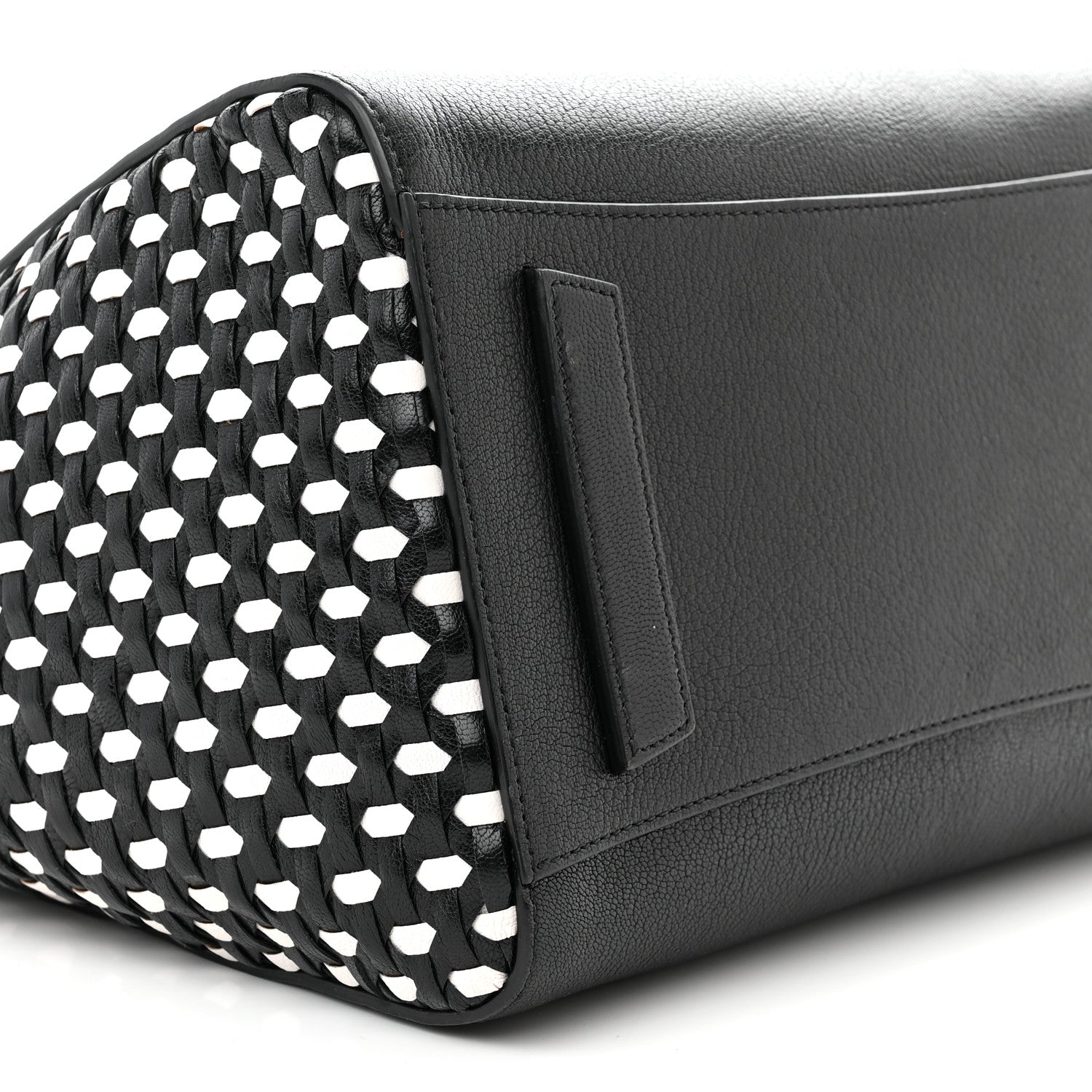 Givenchy Sugar Goatskin Woven Medium Antigona Black White 9 of 12