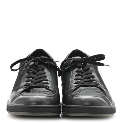 Louis Vuitton Calfskin Nylon Damier Offshore Sneakers 11 Black 3 of 9
