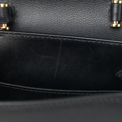 Versace Grained Calfskin Small La Medusa Top Handle Bag Black 7 of 11